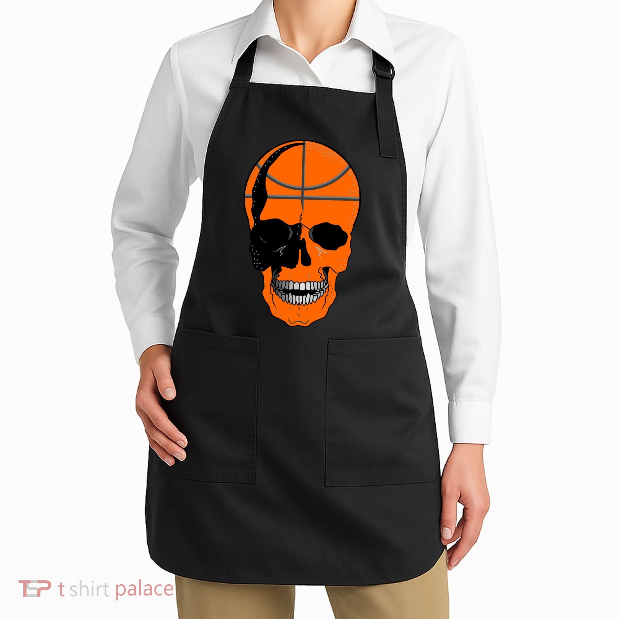 Basketball Skeleton Bone Skull Apron