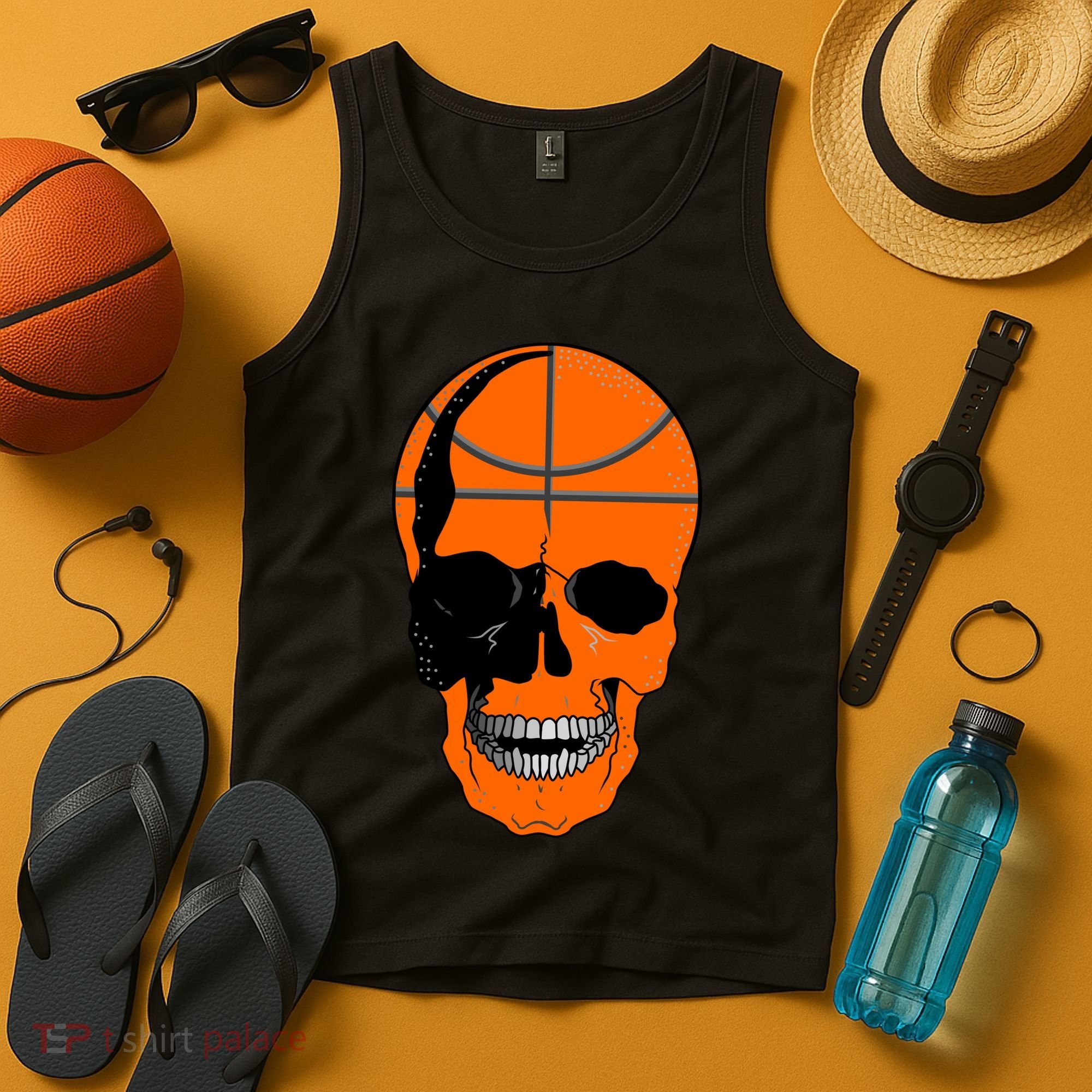 Basketball Skeleton Bone Skull Tank Top