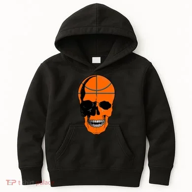 Basketball Skeleton Bone Skull Kids Hoodie