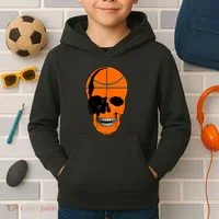 Basketball Skeleton Bone Skull Kids Hoodie thumb 2