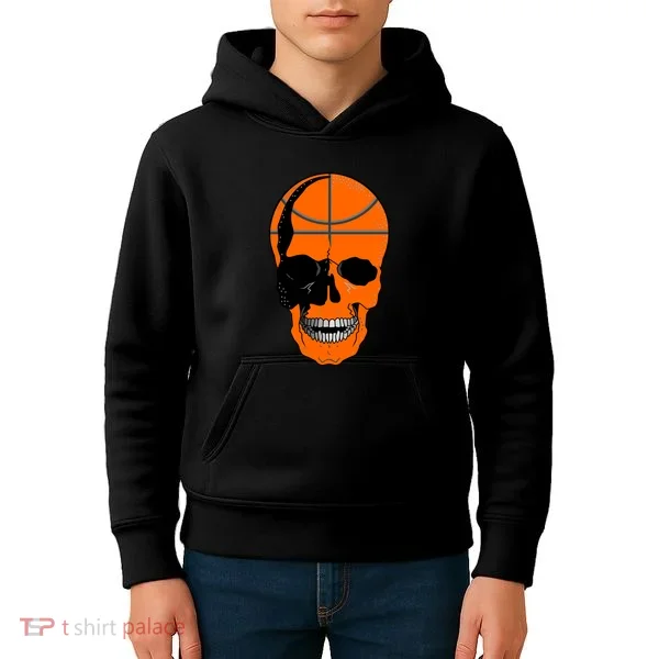 Basketball Skeleton Bone Skull Kids Hoodie