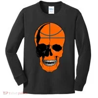 Basketball Skeleton Bone Skull Kids Long Sleeve Shirt thumb 0