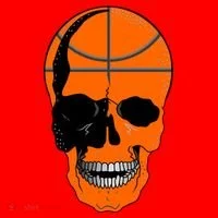 Basketball Skeleton Bone Skull Santa Hat thumb 1