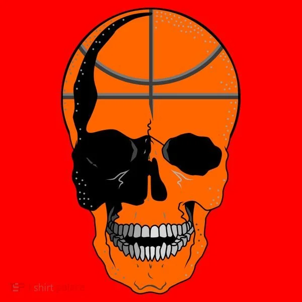 Basketball Skeleton Bone Skull Santa Hat