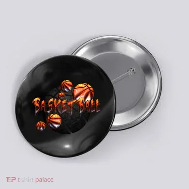 Basketball Stone Logo Button