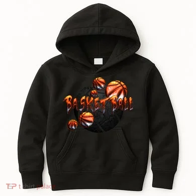 Basketball Stone Logo Kids Hoodie