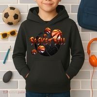 Basketball Stone Logo Kids Hoodie thumb 2