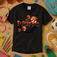 Basketball Stone Logo Kids T-Shirt thumb 3