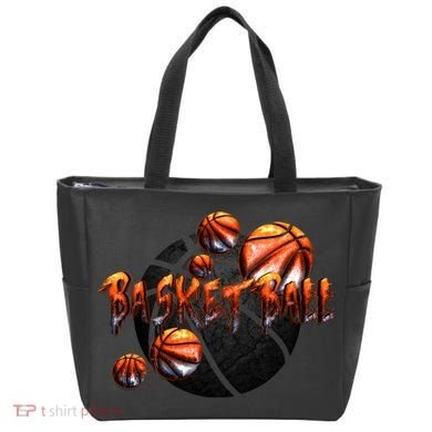 Basketball Stone Logo Tote Bag