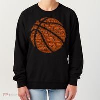 Basketball Word Text Art Women's Sweatshirt thumb 0