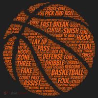 Basketball Word Text Art Women's Sweatshirt thumb 2