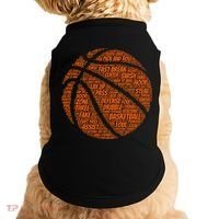 Basketball Word Text Art Doggie Tank thumb 0