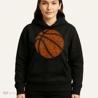 Basketball Word Text Art Hoodie thumb 5