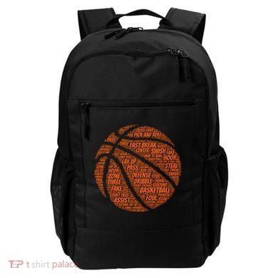 Basketball Word Text Art Backpack
