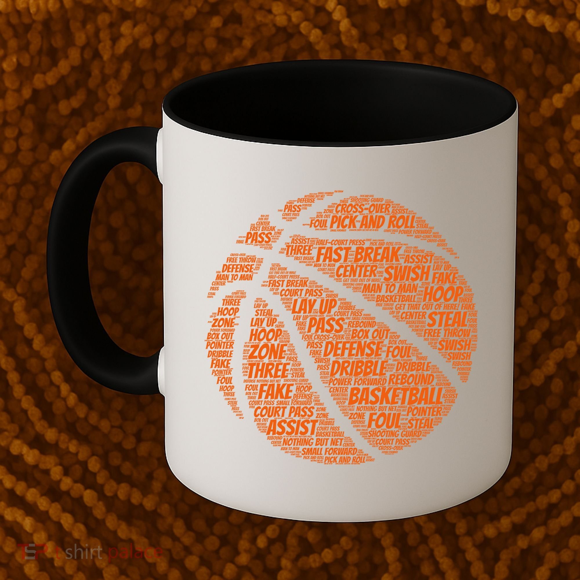 Basketball Word Text Art Coffee Mug