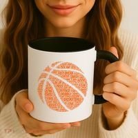 Basketball Word Text Art Coffee Mug thumb 3