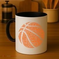 Basketball Word Text Art Coffee Mug thumb 4