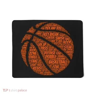 Basketball Word Text Art Mousepad