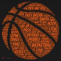 Basketball Word Text Art Mousepad thumb 1
