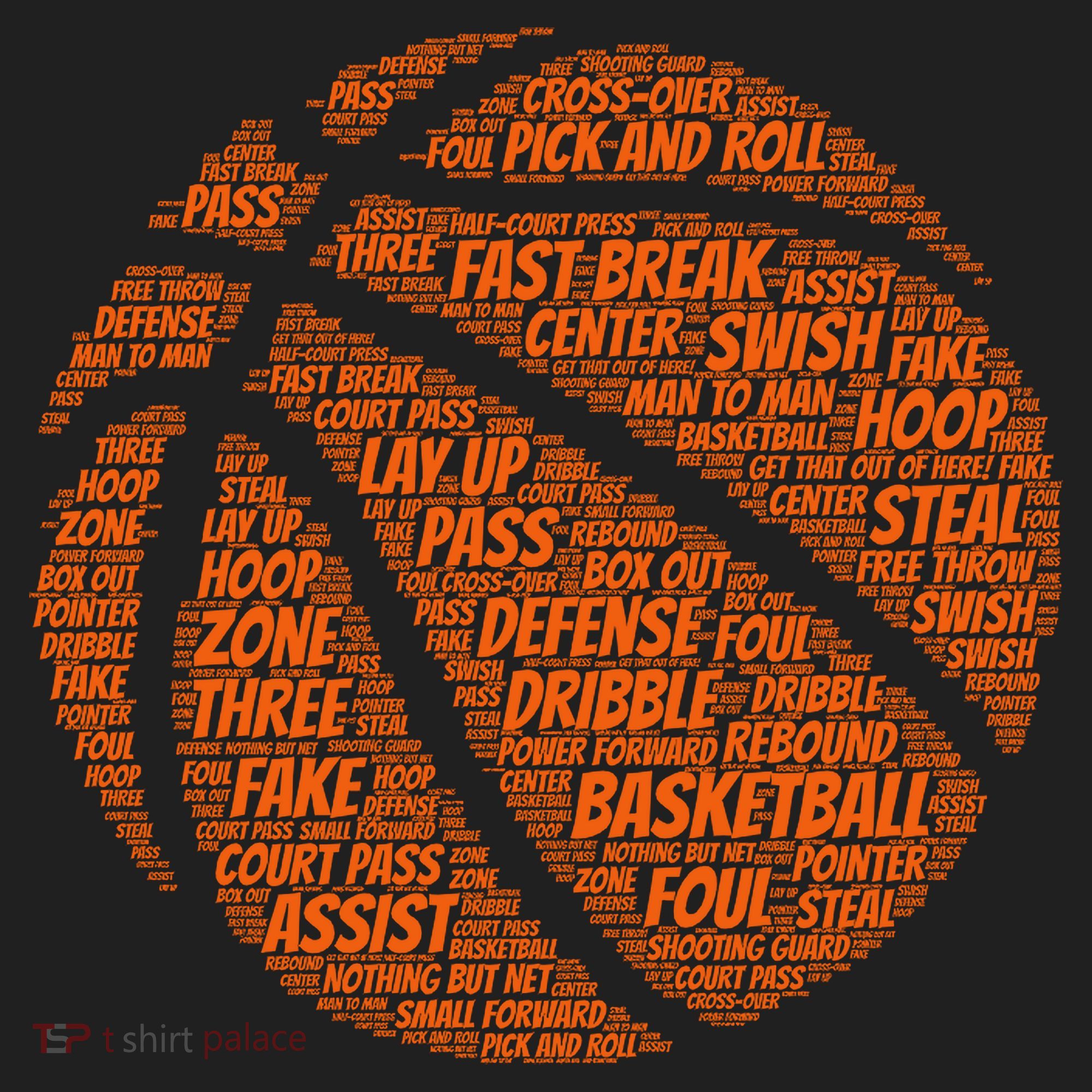 Basketball Word Text Art Hat