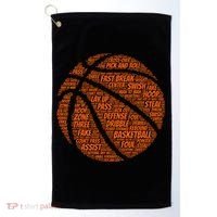 Basketball Word Text Art Golf Towel thumb 0