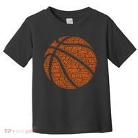 Basketball Word Text Art Toddler T-Shirt thumb 0