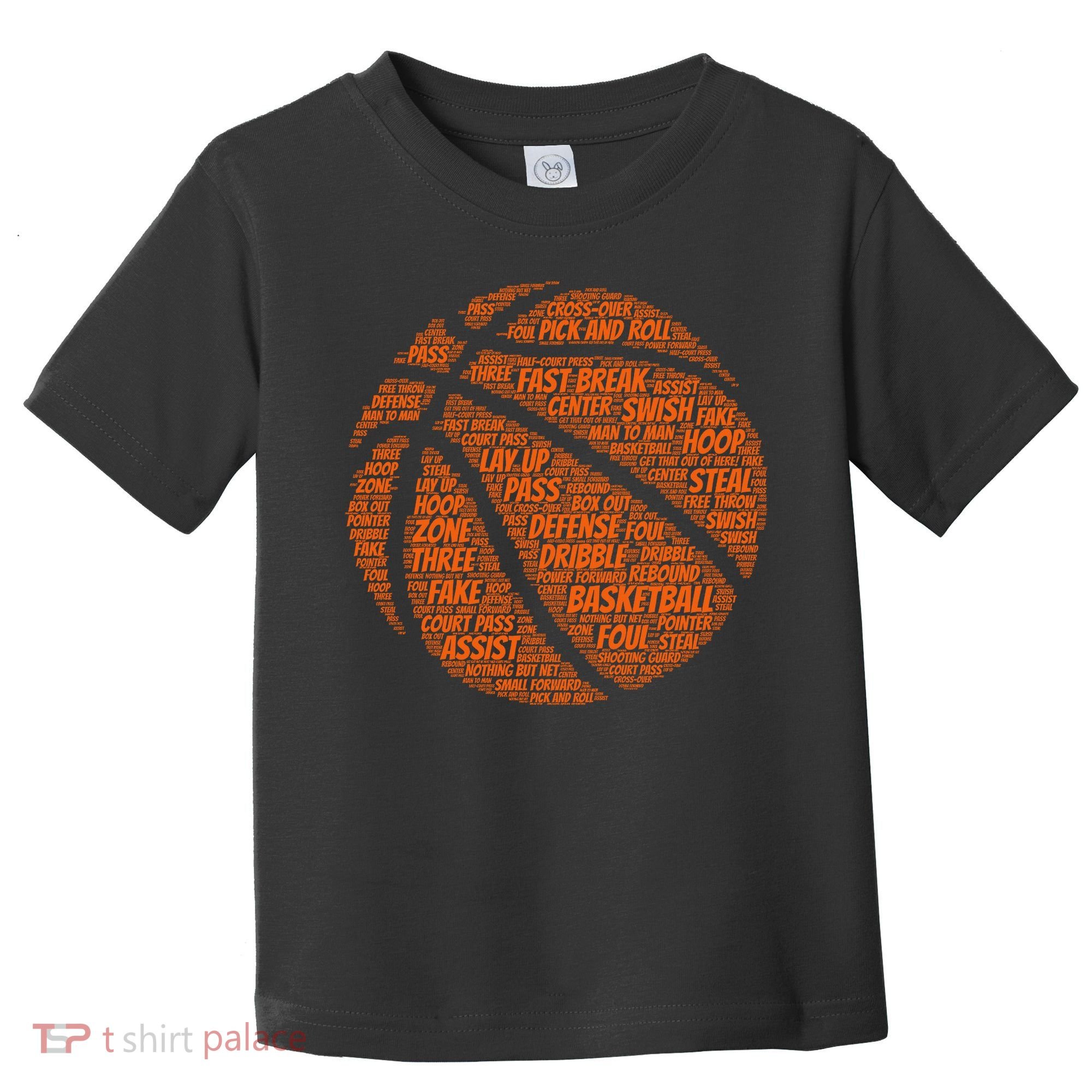 Basketball Word Text Art Toddler T-Shirt