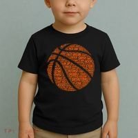 Basketball Word Text Art Toddler T-Shirt thumb 2