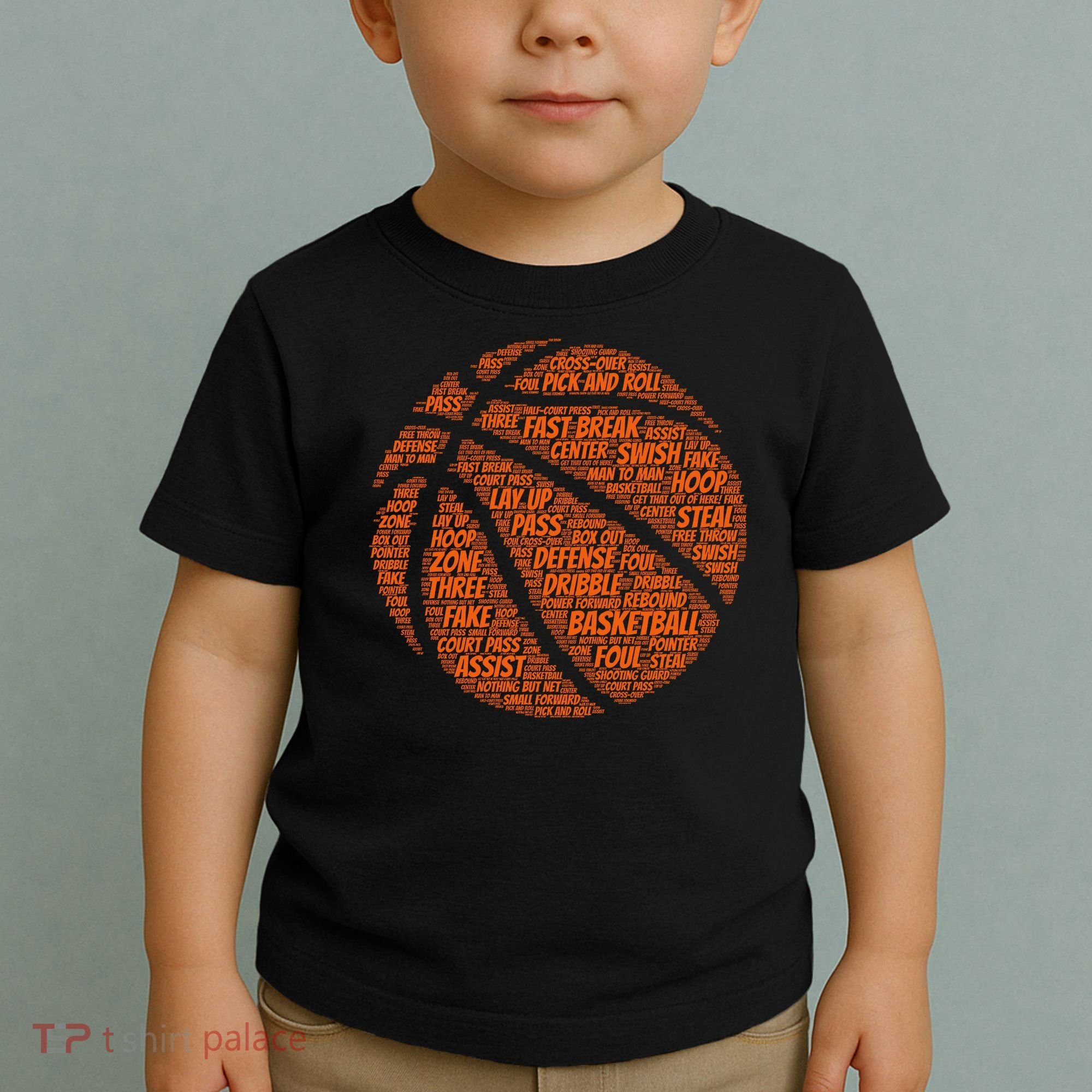 Basketball Word Text Art Toddler T-Shirt