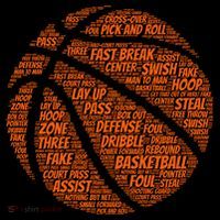 Basketball Word Text Art Women's T-Shirt thumb 6