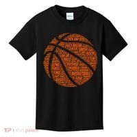 Basketball Word Text Art Kids T-Shirt thumb 0