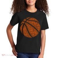 Basketball Word Text Art Kids T-Shirt thumb 2
