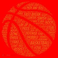 Basketball Word Text Art Santa Hat thumb 1