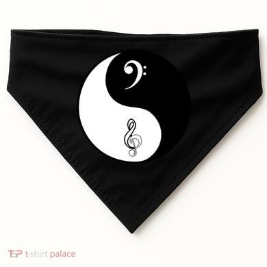 Bass & Treble Yin Yang Signs USA-Made Doggie Bandana