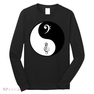 Bass & Treble Yin Yang Signs Long Sleeve Shirt