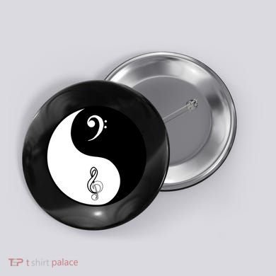 Bass & Treble Yin Yang Signs Button