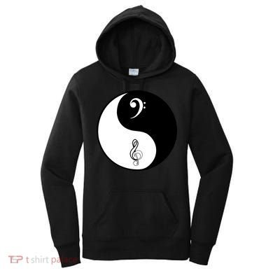 Bass & Treble Yin Yang Signs Women's Hoodie