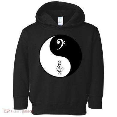 Bass & Treble Yin Yang Signs Toddler Hoodie