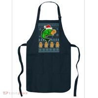 Bass Fish Eating Gingerbread Man Ugly Christmas Fishing Apron thumb 0