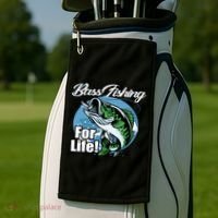 Bass Fishing For Life Golf Towel thumb 2