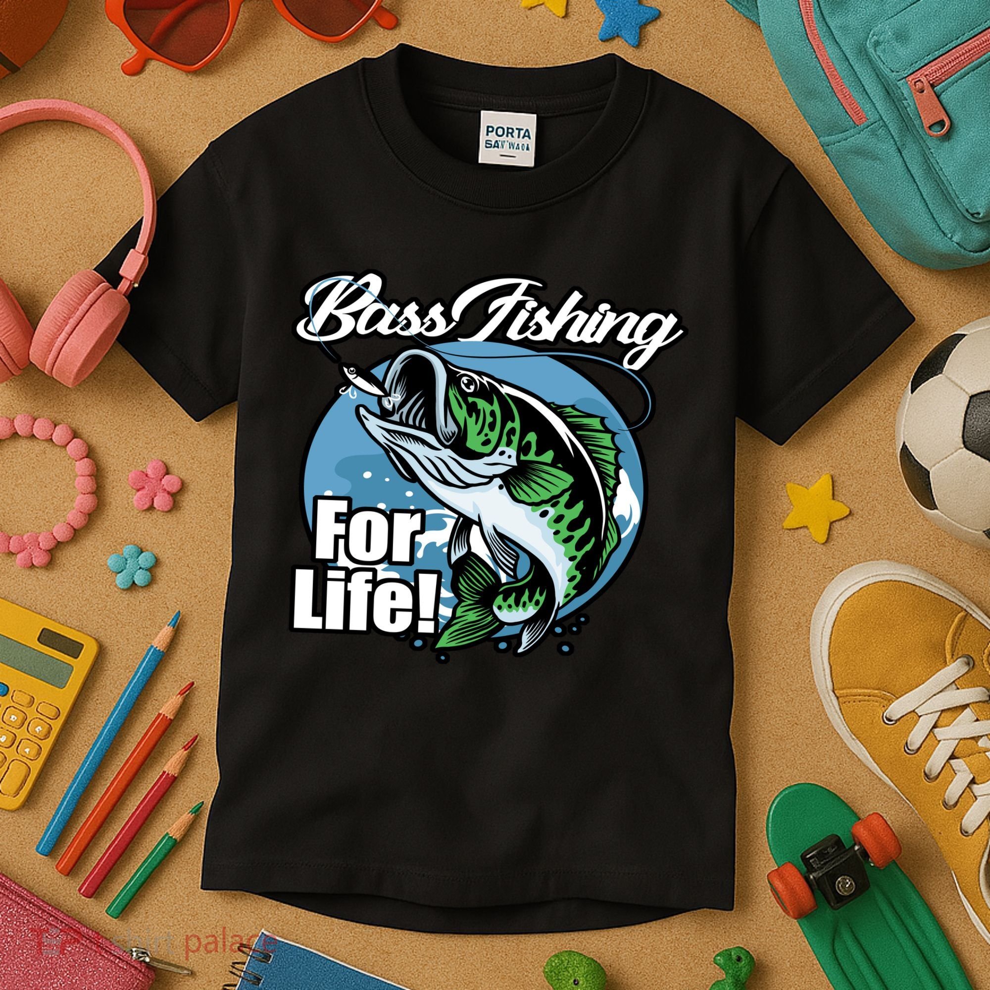 Bass Fishing For Life Kids T-Shirt