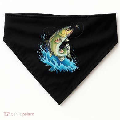 Bass Fishing Water USA-Made Doggie Bandana