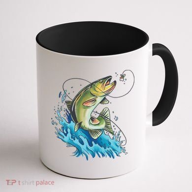 Bass Fishing Water Coffee Mug back
