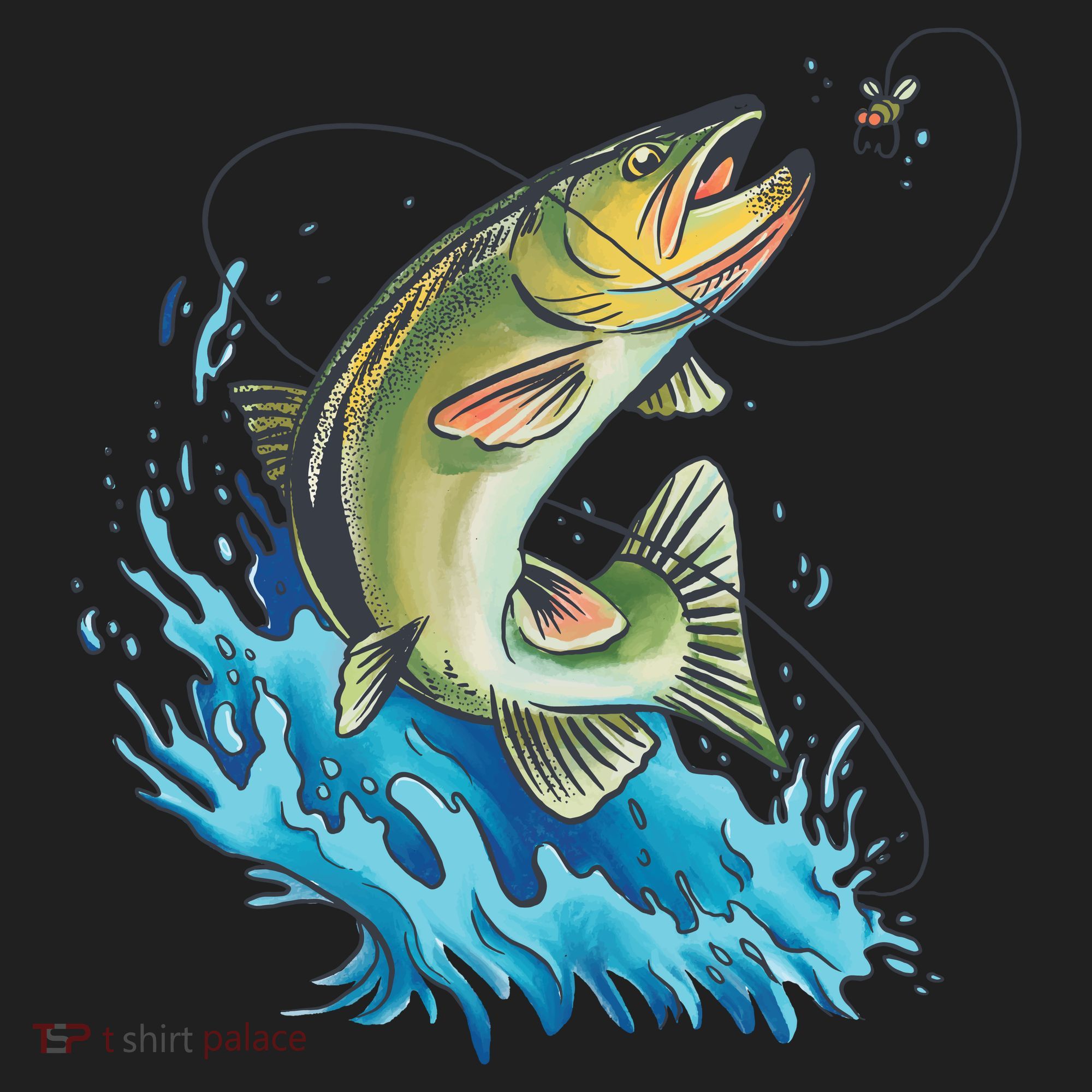 Bass Fishing Water Beanie