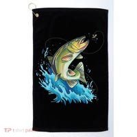 Bass Fishing Water Golf Towel thumb 0