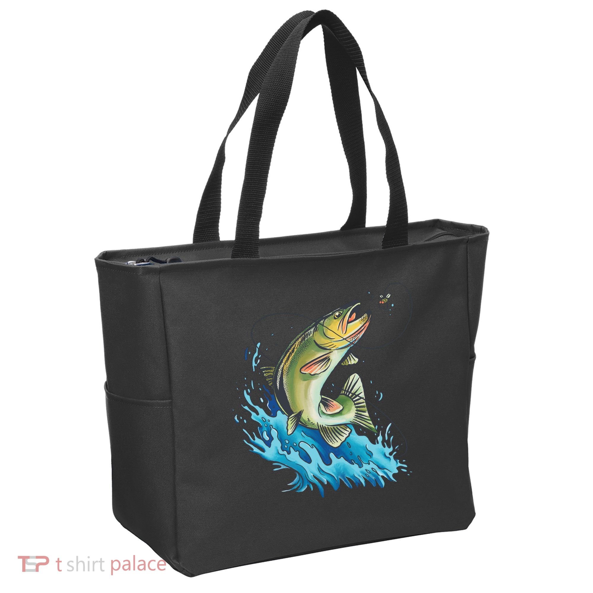 Bass Fishing Water Tote Bag