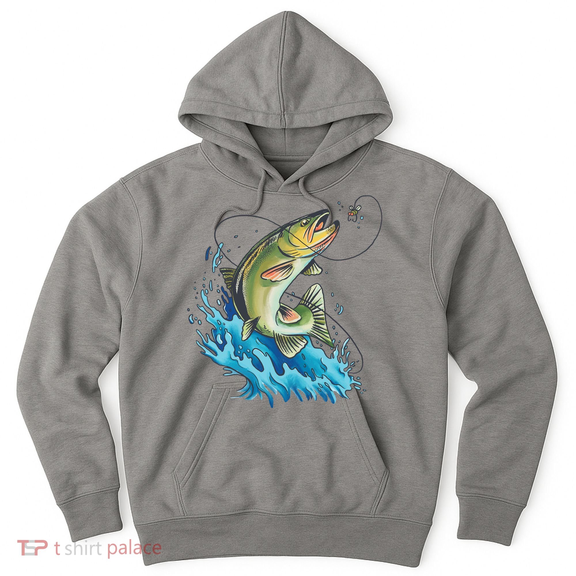 Bass Fishing Water Hoodie