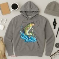 Bass Fishing Water Hoodie thumb 3