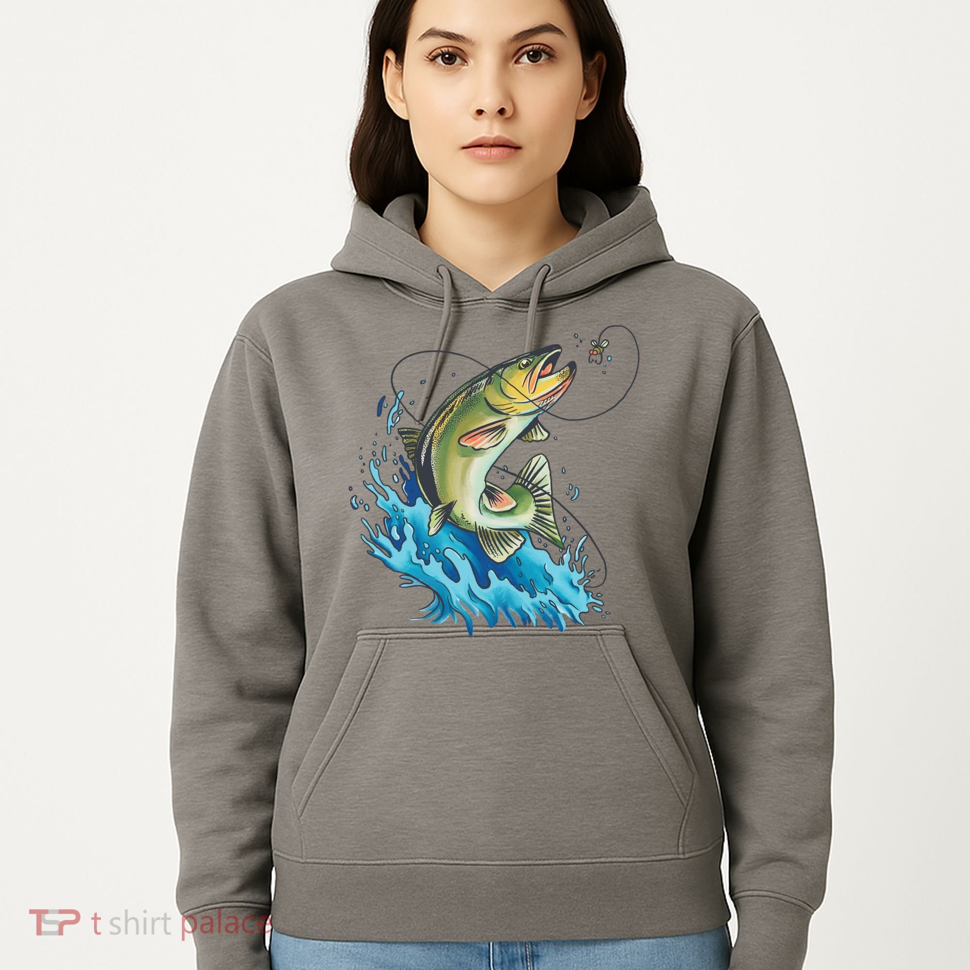 Bass Fishing Water Hoodie