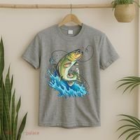 Bass Fishing Water T-Shirt thumb 2